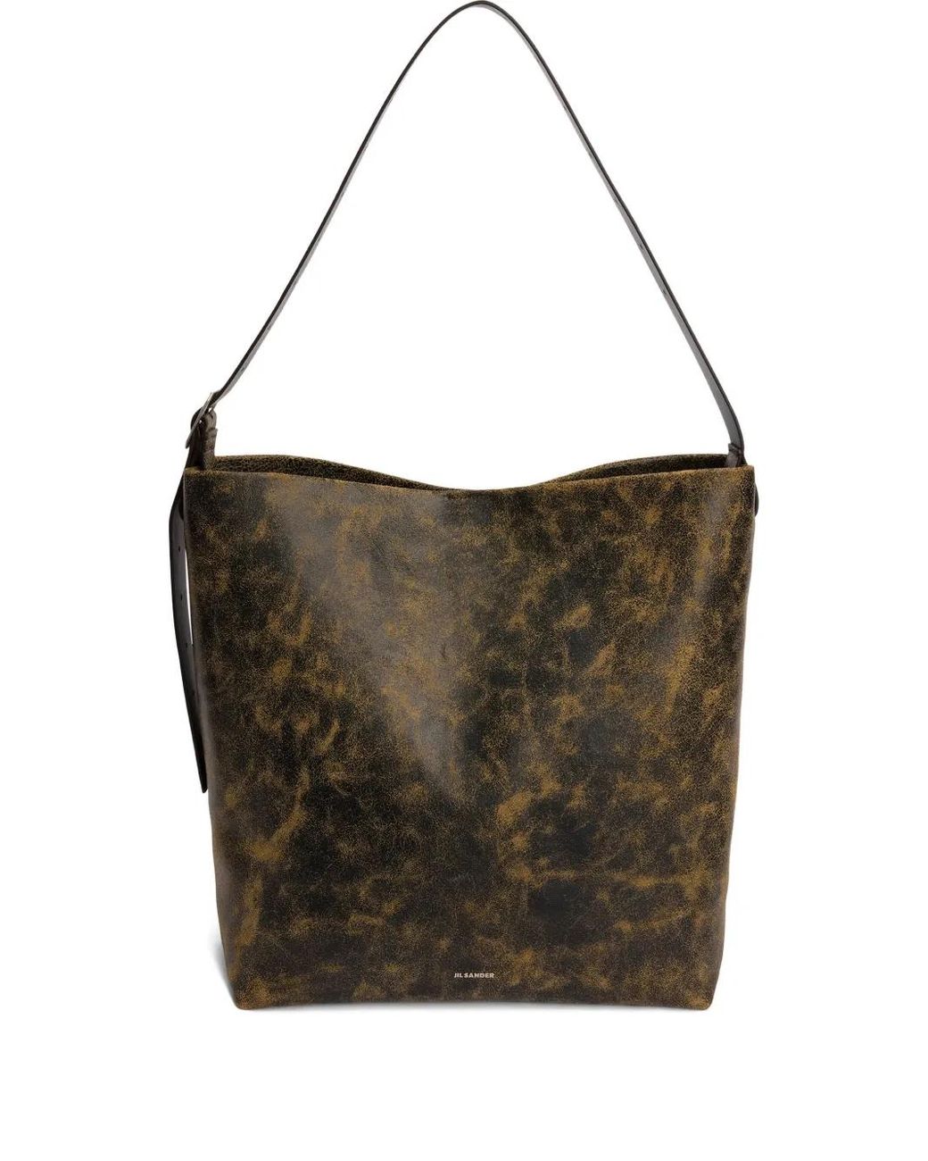 Jil Sander Black Leather Shoulder Bag for men