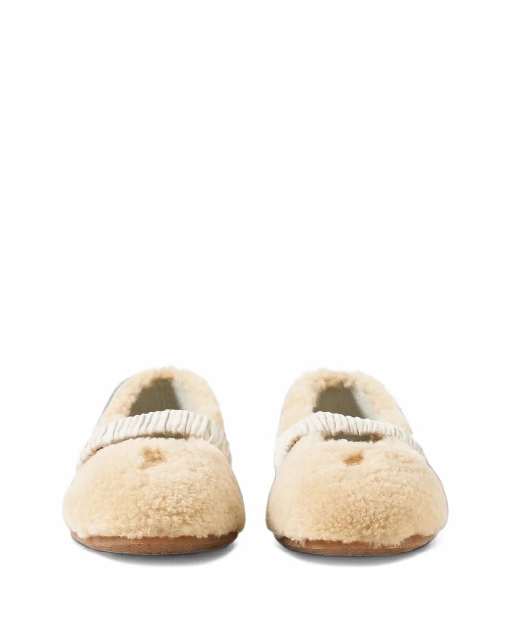 Bogner Natural Vienna Shearling Ballet Flats