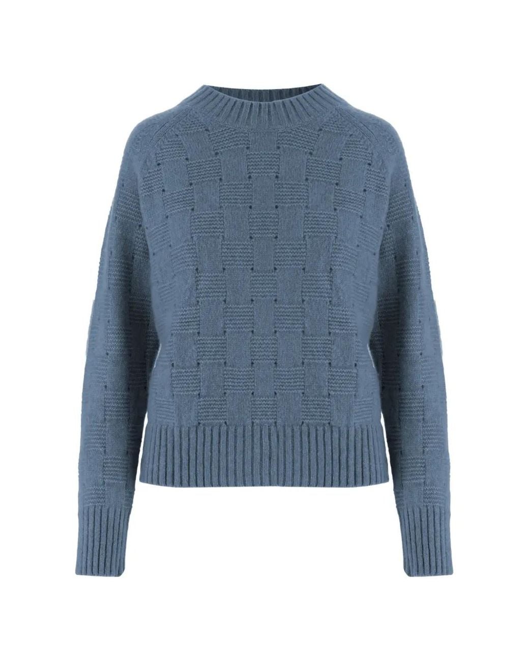 Pull À Effet Tressé Allude en coloris Blue