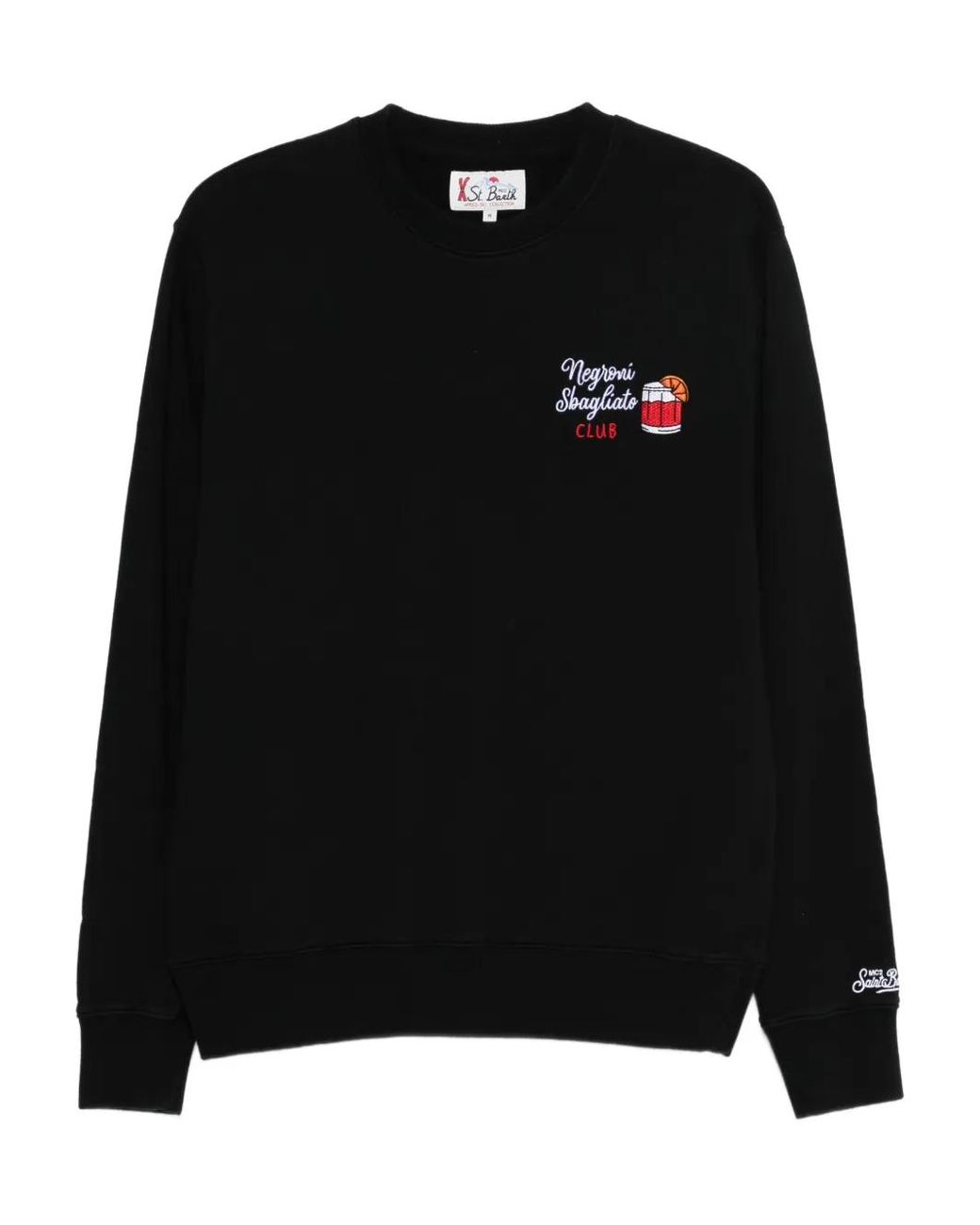 Mc2 Saint Barth Black Soho N Light Crew-Neck Sweatshirt for men