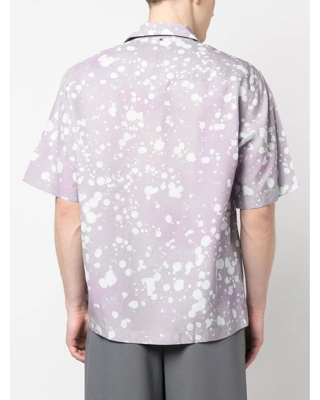 OAMC Purple Kurt Splatter Short-Sleeve Shirt for men
