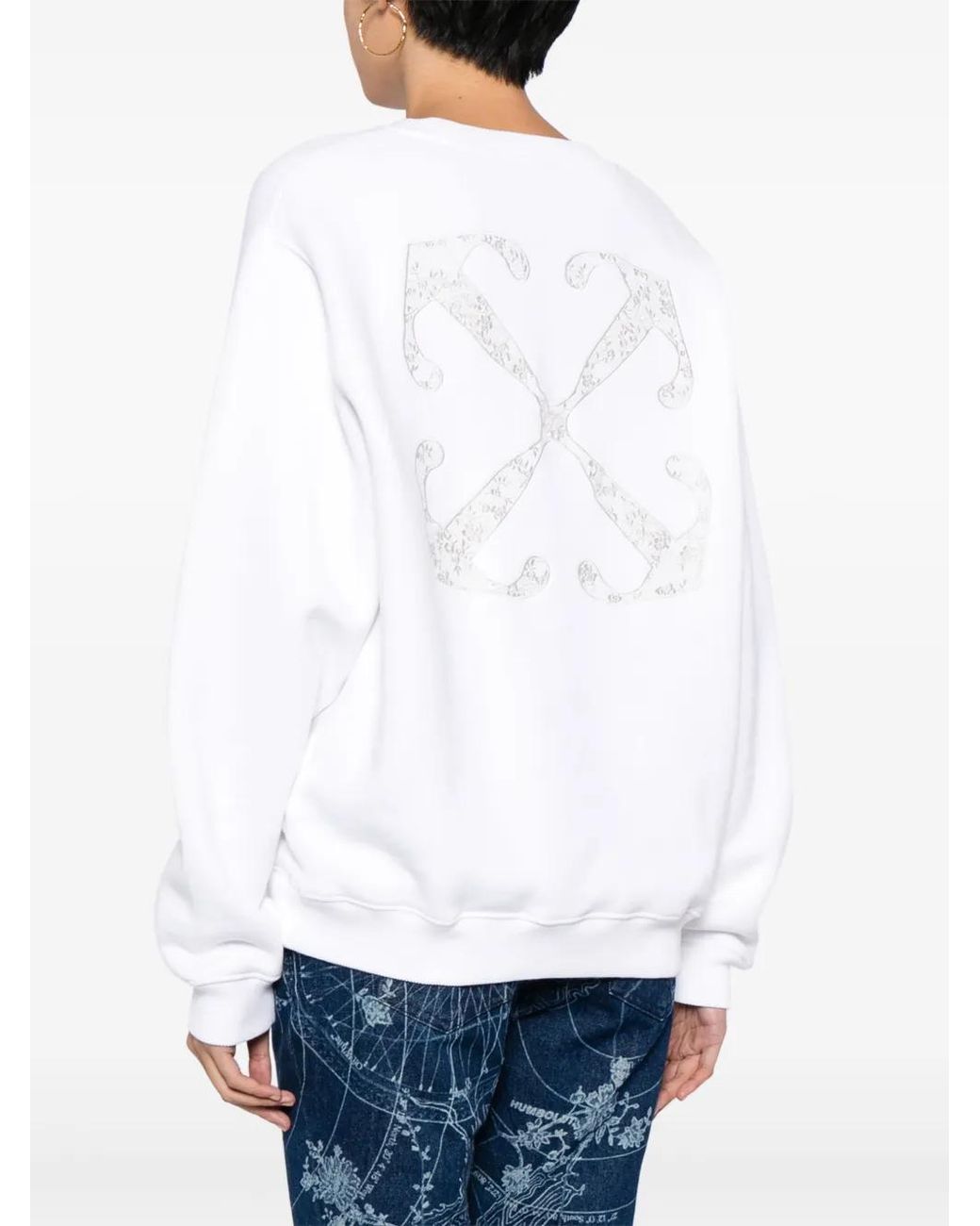 Off-White c/o Virgil Abloh White Arrows-Print Cotton Sweatshirt