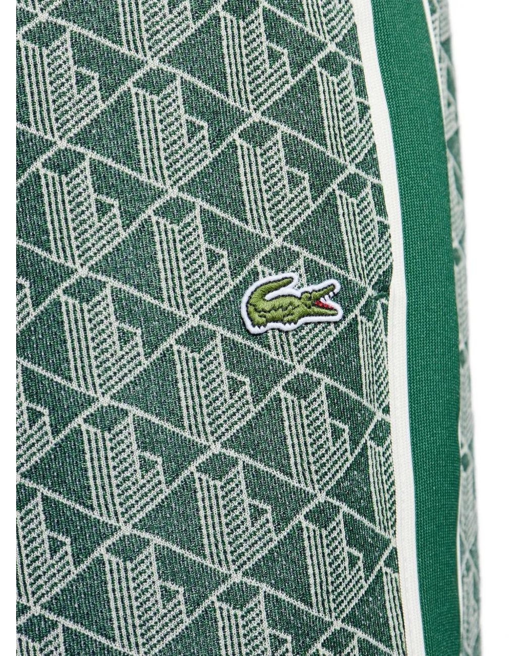 Lacoste Green Paris Monogram Trousers for men