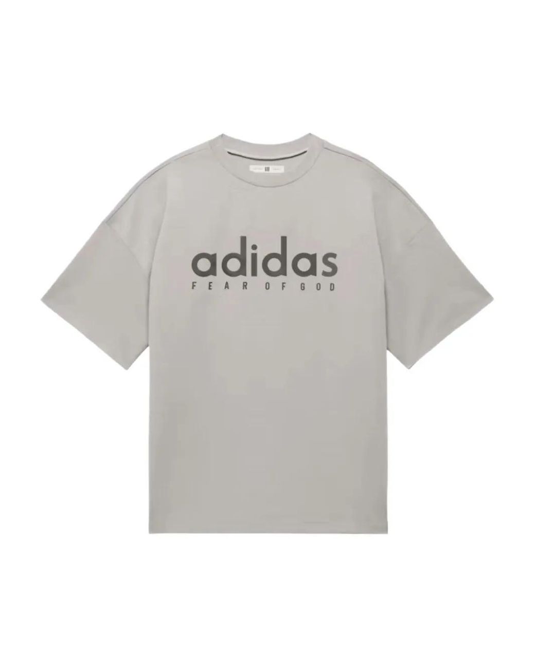 Fear Of God Gray X Adidas Logo T-Shirt
