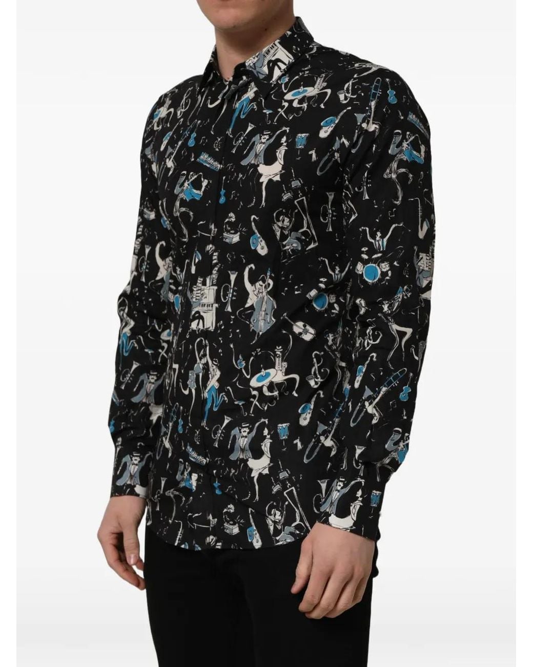 Dolce & Gabbana Black Jazz Club Shirt for men