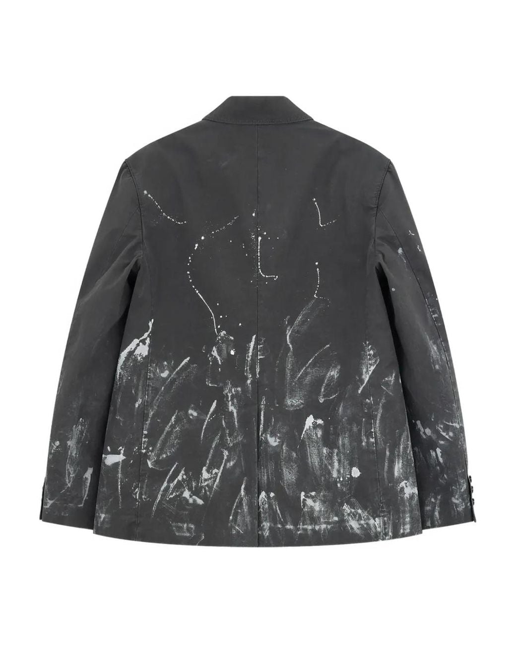 we11done Gray Paint-Splatter Blazer for men