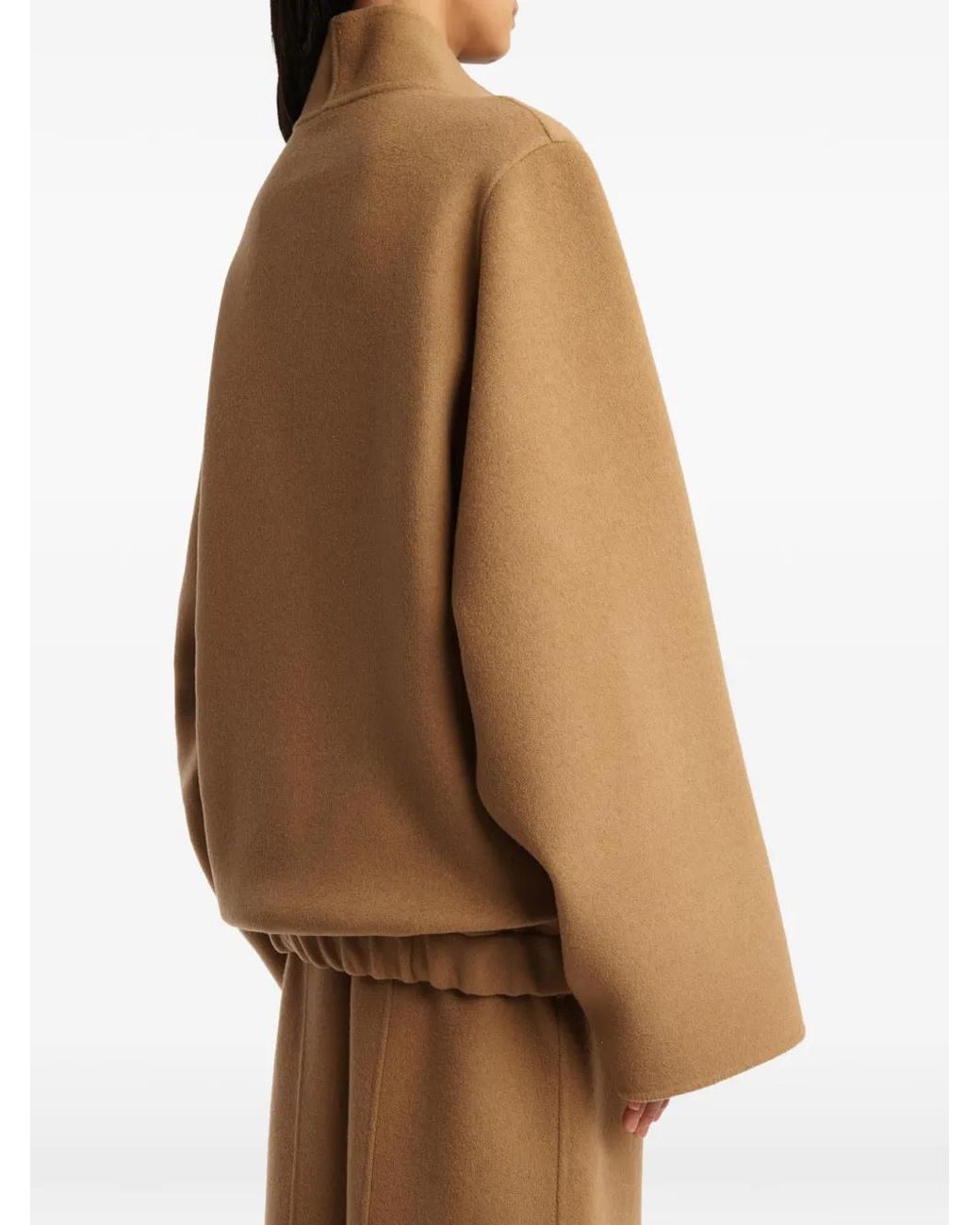 Khaite Natural Wide-sleeve Zip-front Jacket