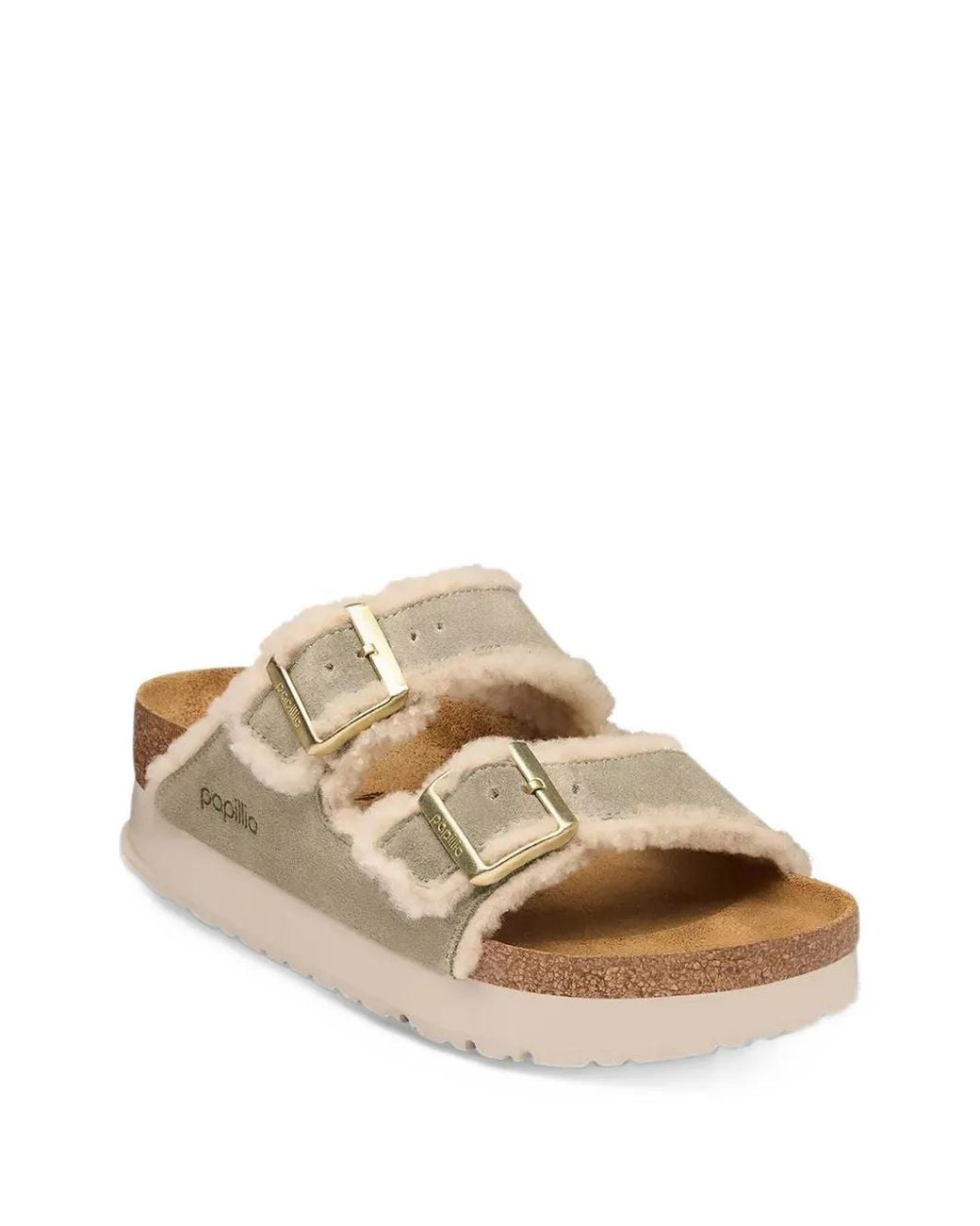 Birkenstock Boston Chunky Shearling Sandals in White | Lyst