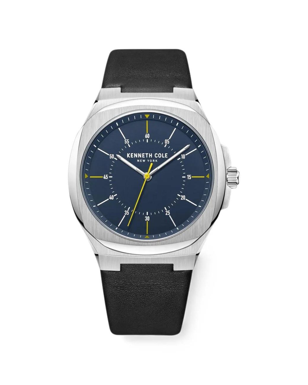 Kenneth Cole Blue Montre À Bracelet En Cuir Mm for men
