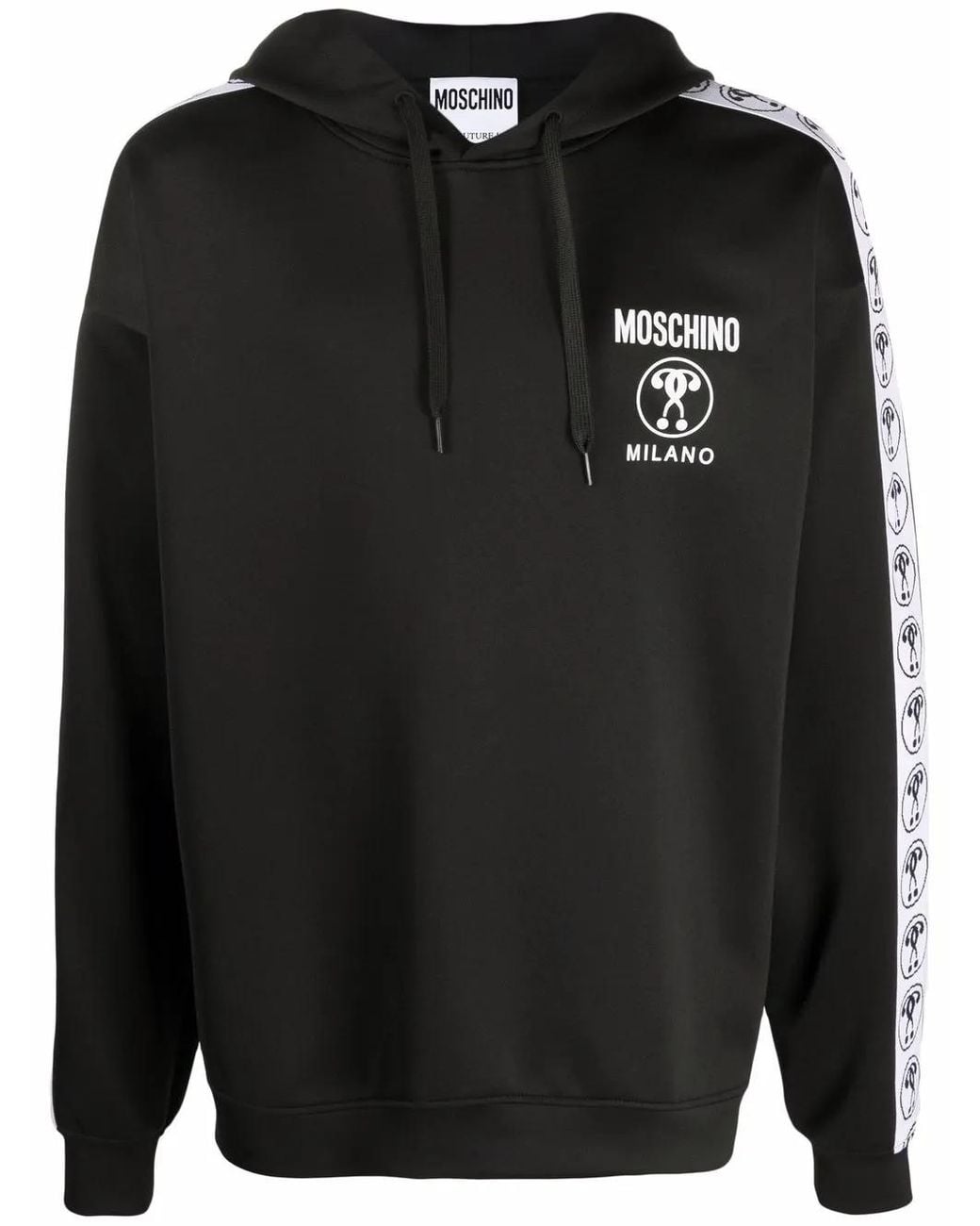 Moschino Black Couture Milano Technical Hoodie for men