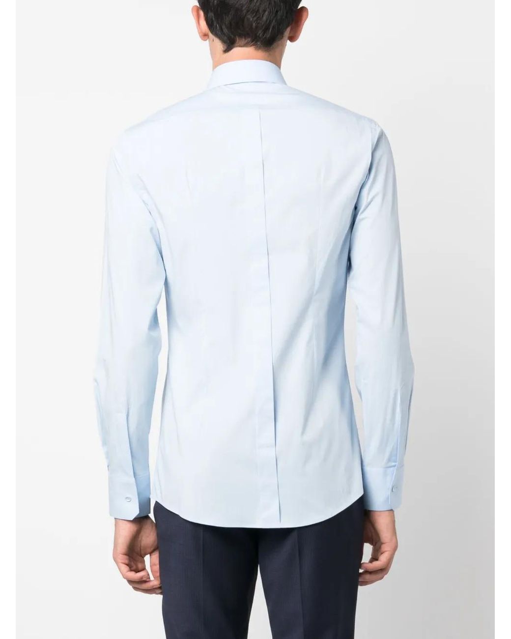 Dolce & Gabbana Blue Cotton Shirt for men