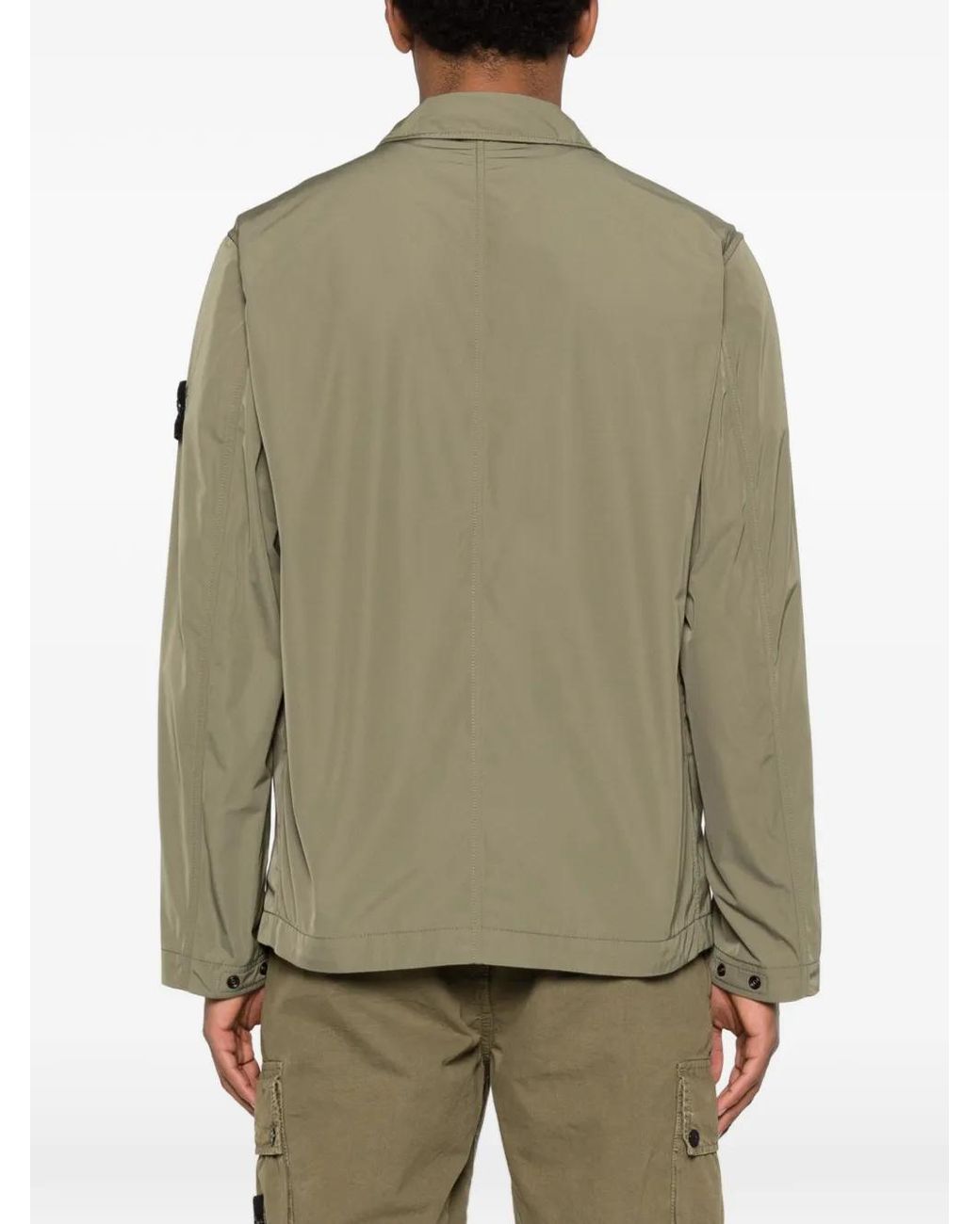 Stone Island Green Micro Twill Blazer for men