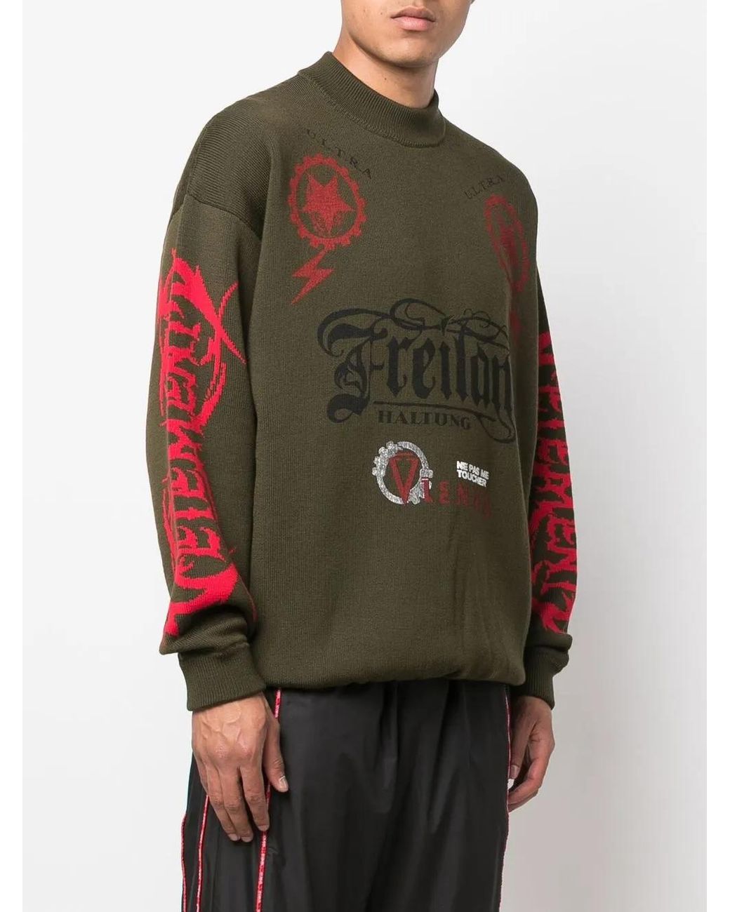 Vetements Green Maybe Mental Jumper