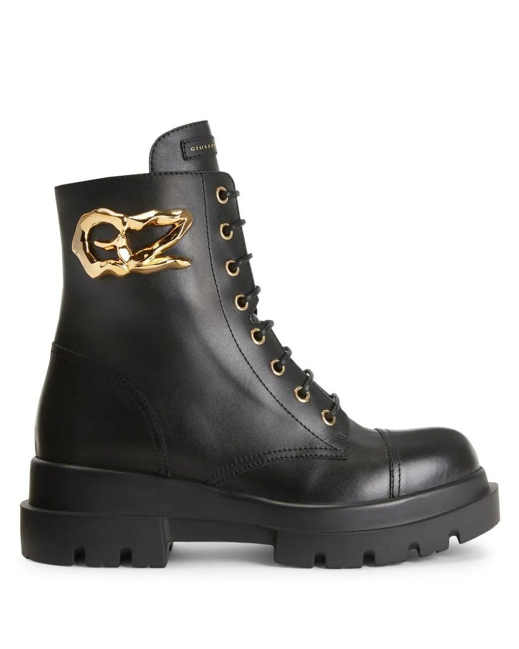 Giuseppe Zanotti Black Tankie Boot Lace-Up Boots