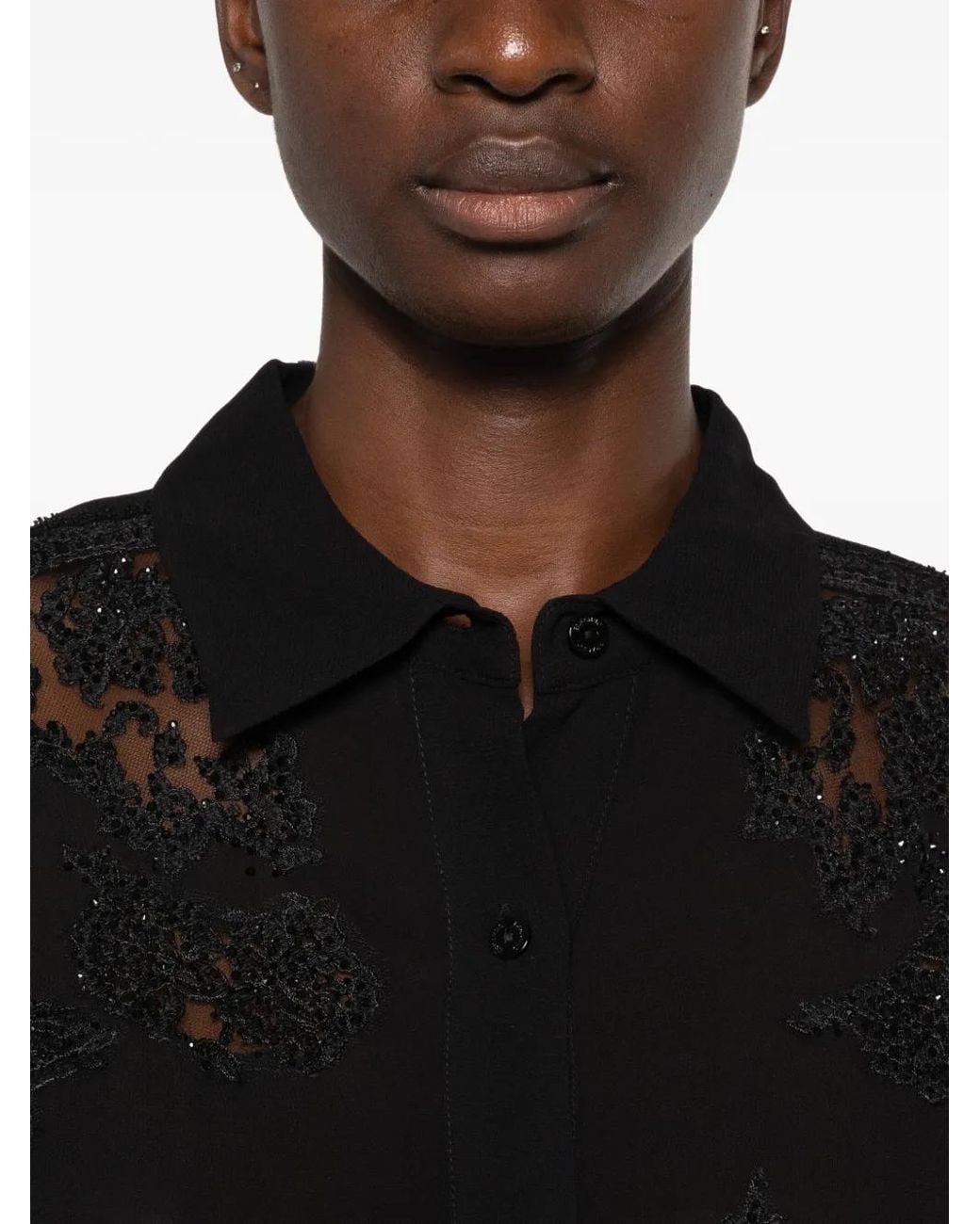 Camicia Con Inserti di ERMANNO FIRENZE in Black