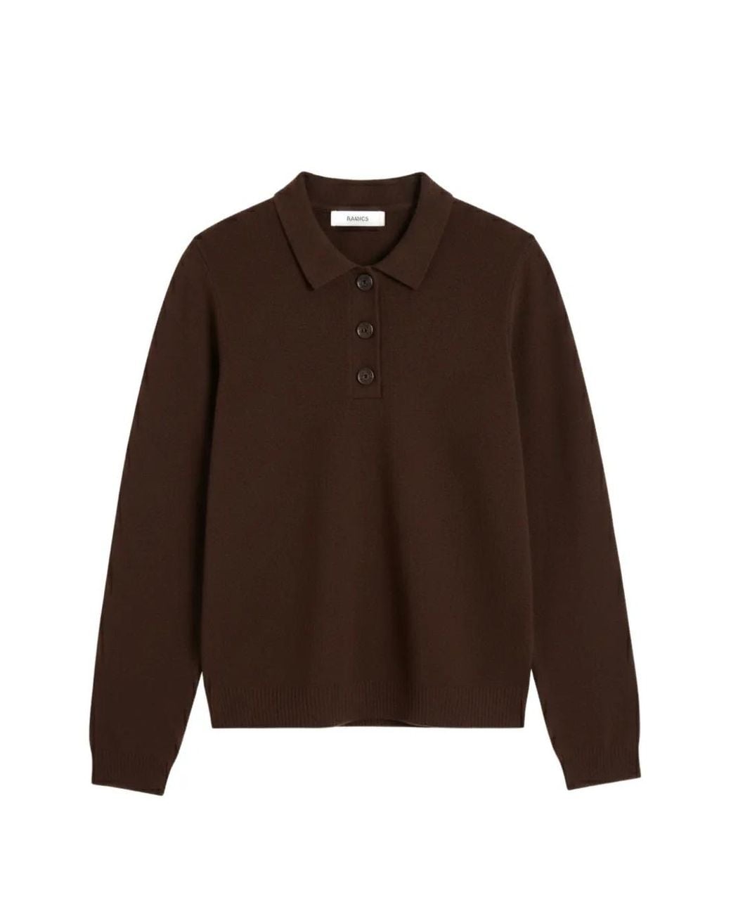 Chinti & Parker Brown Polo-Collar Sweater