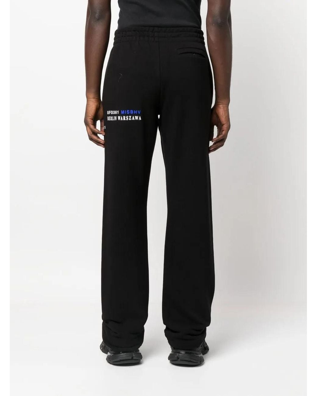 M I S B H V Black X Ufo361 Logo-Print Track Pants for men