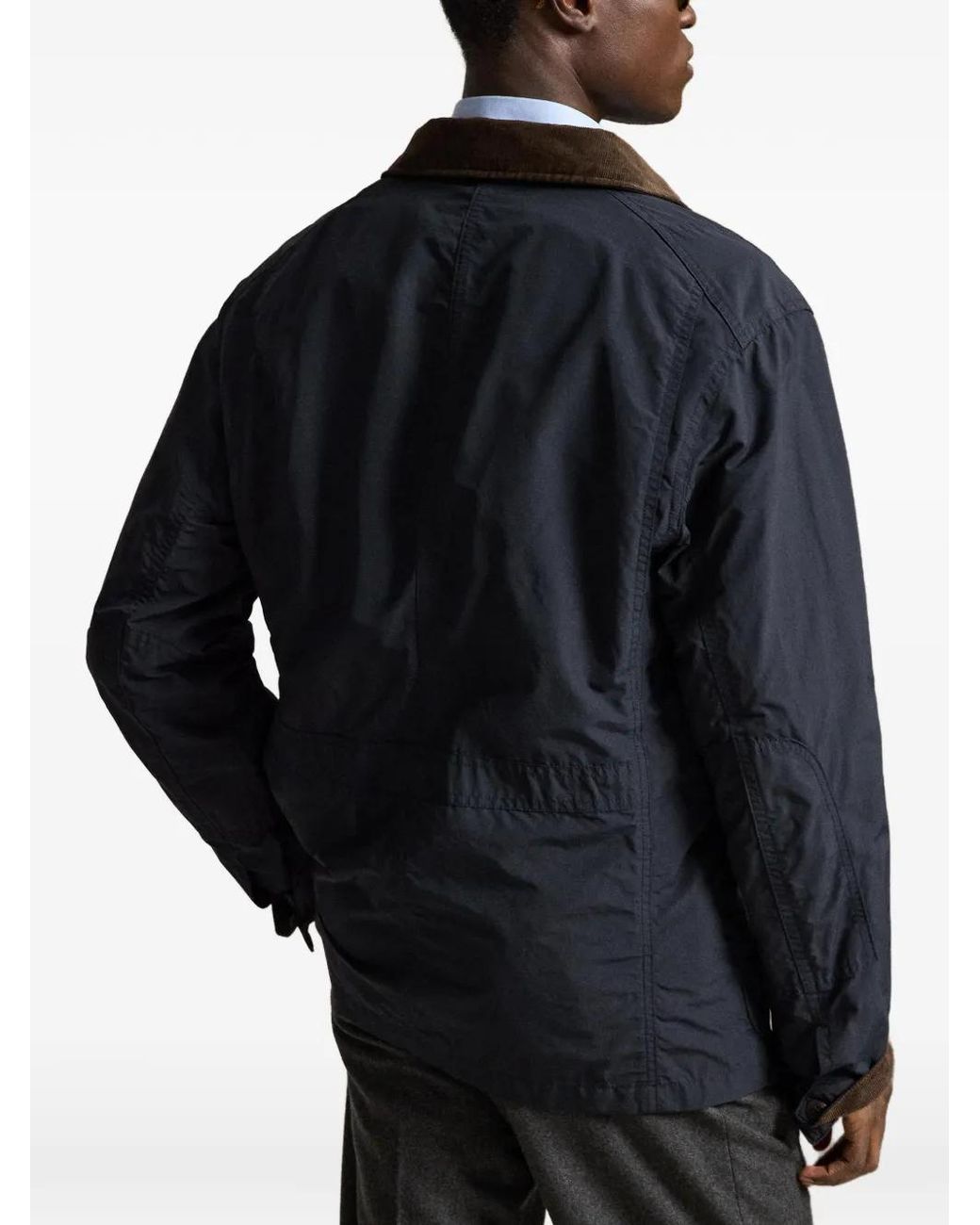 Polo Ralph Lauren Blue Veste À Col En Velours Côtelé for men