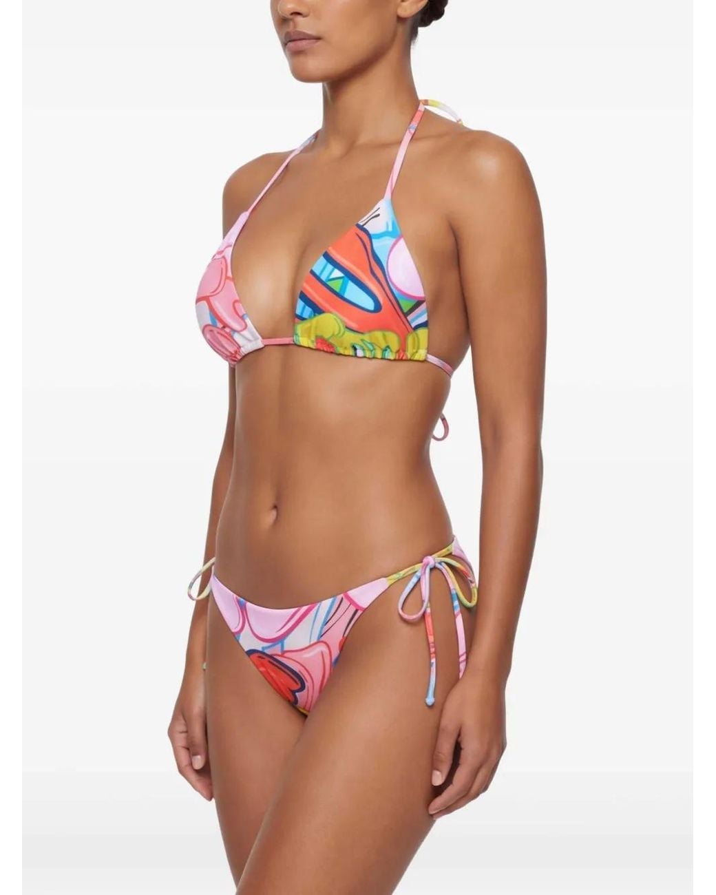 Philipp Plein White Bombing Graffiti Bikini