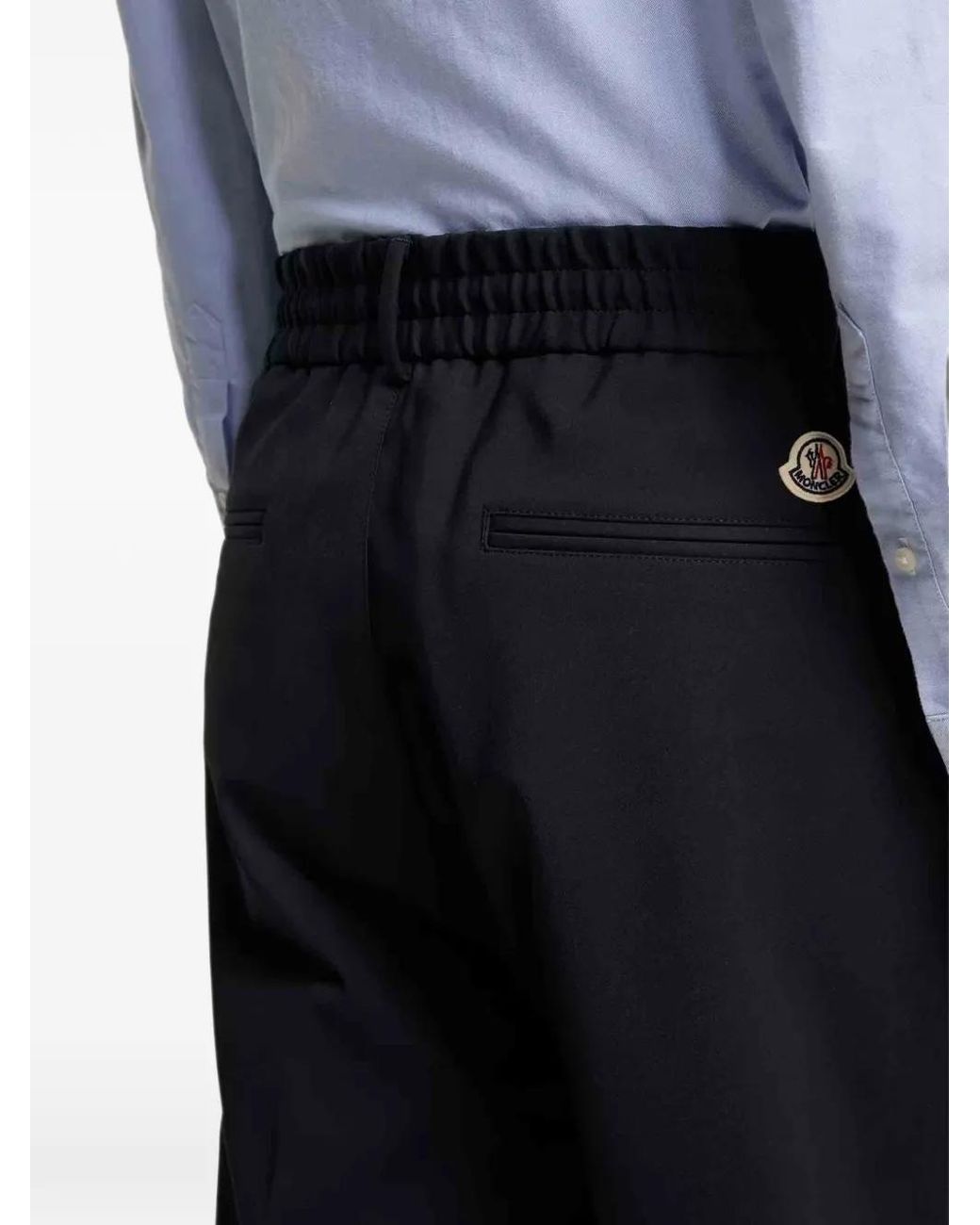 Moncler Blue Side-Stripe Trousers for men