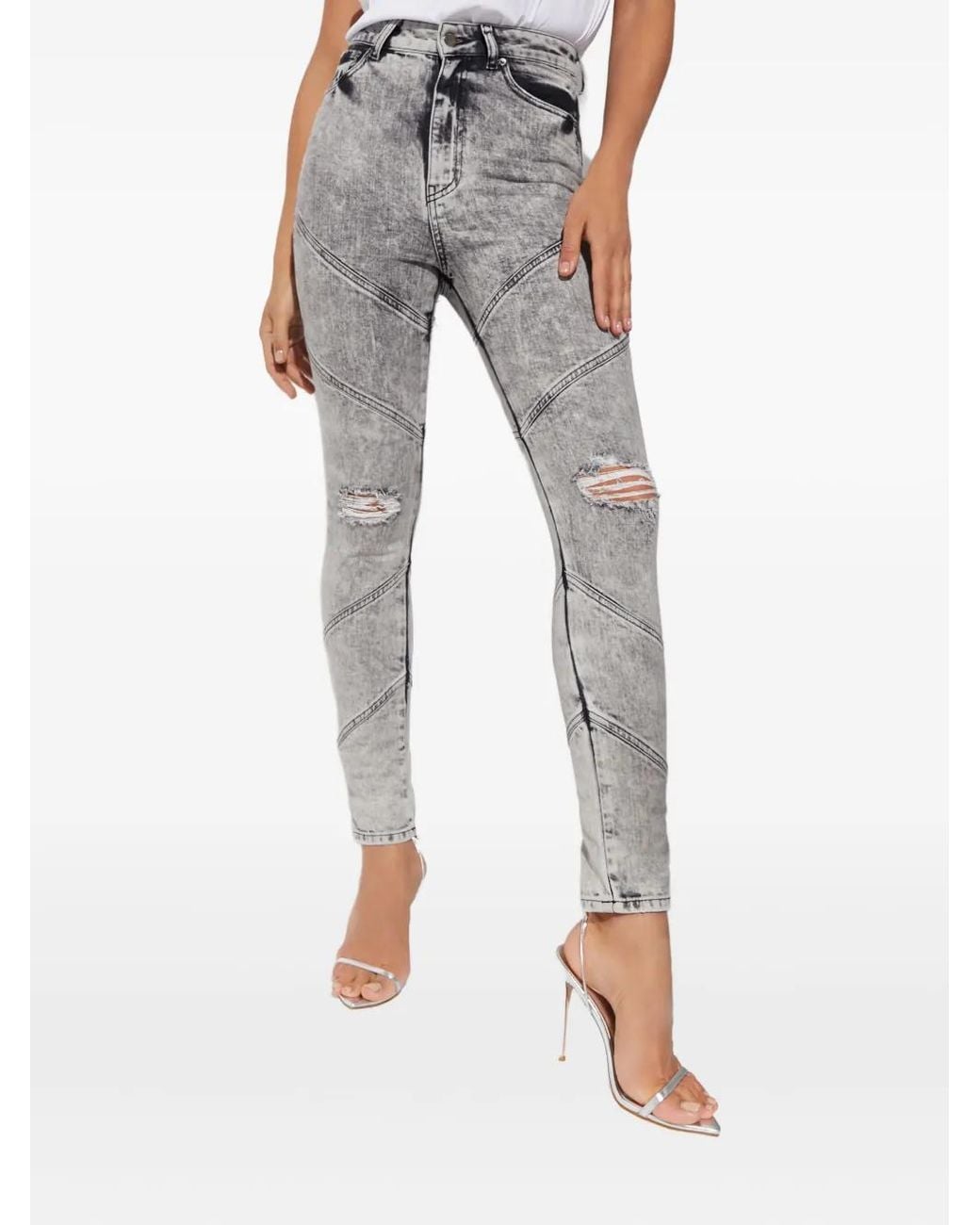 retroféte Gray Allegra Distressed Jeans