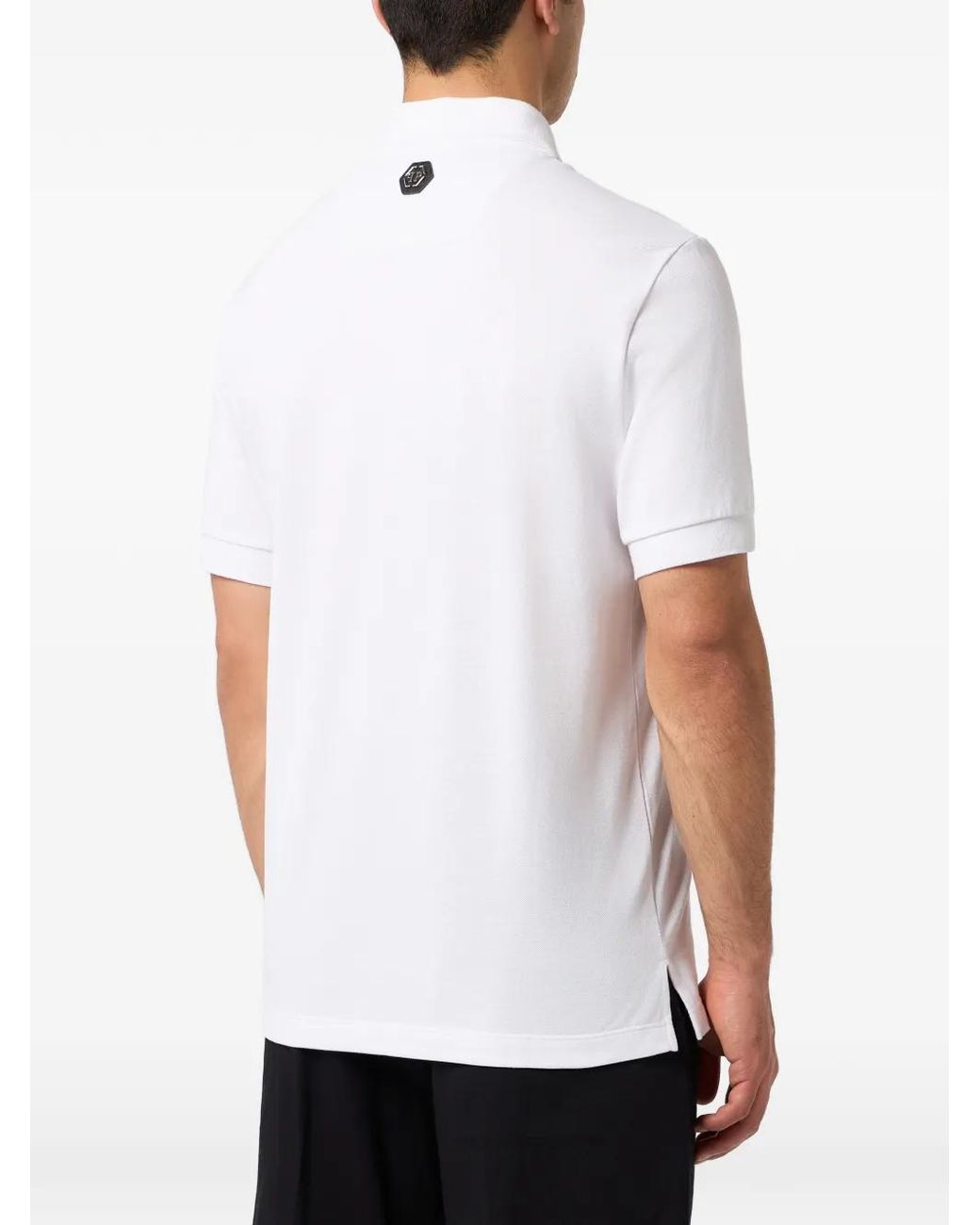 Polo Con Bordado Hexagonal Philipp Plein de hombre de color White