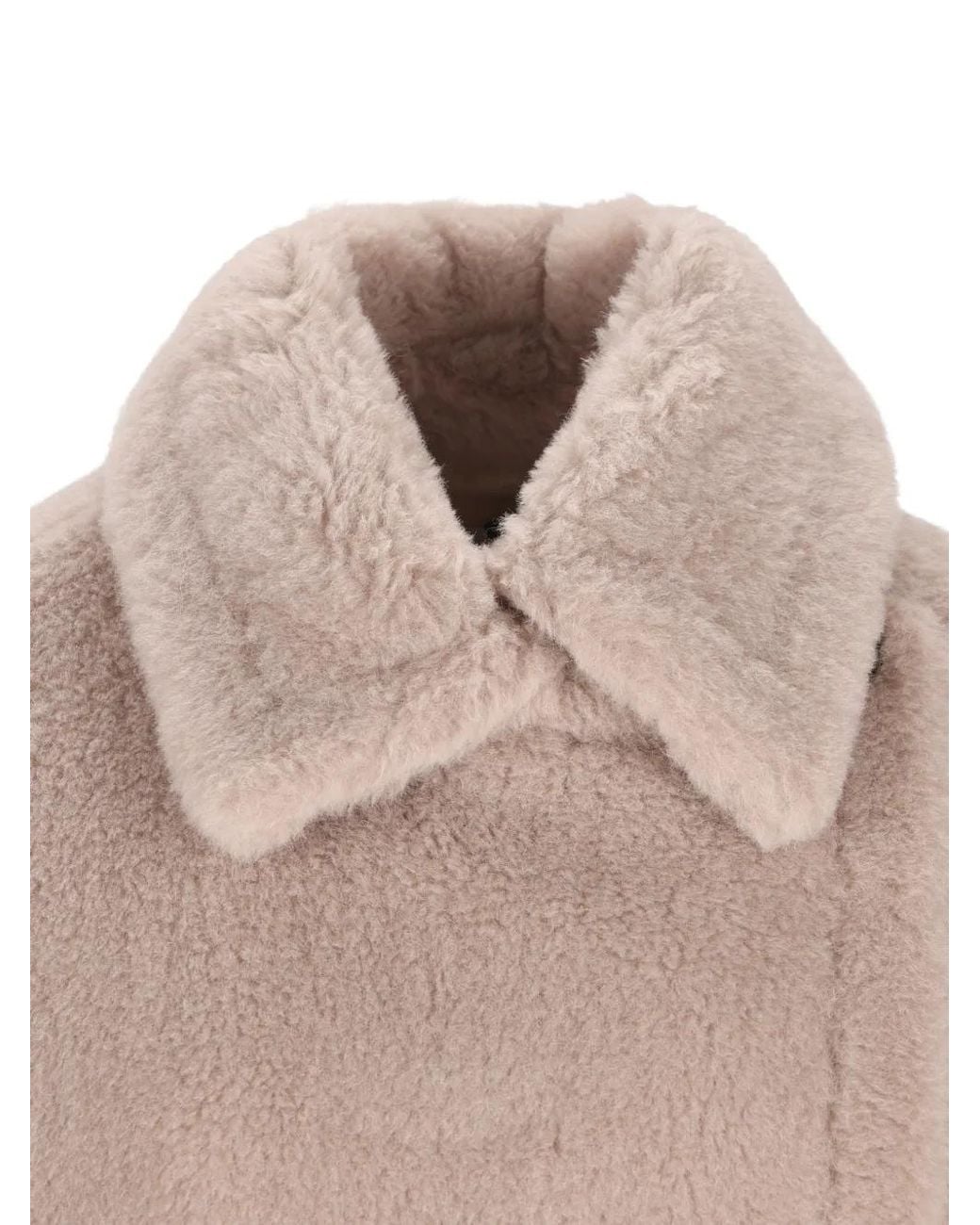 Max Mara Natural Teddy Short-Sleeve Coat