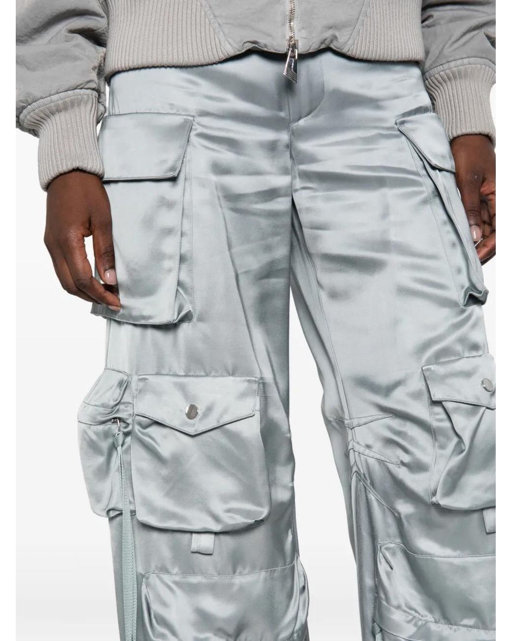 The Attico Gray Superattico10 Cargo Pants
