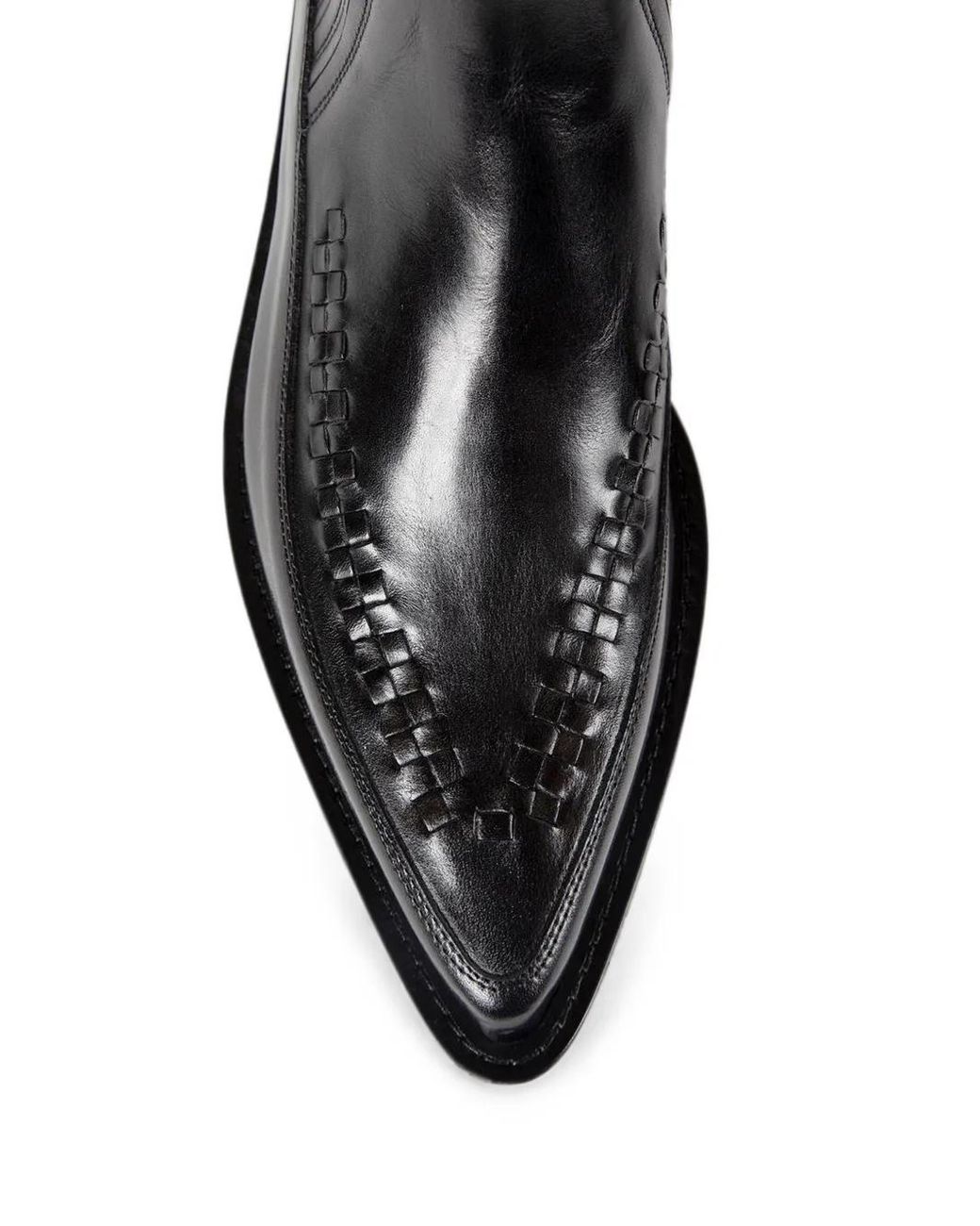 Ann Demeulemeester Black Ro Woven-Detail Chelsea Boots for men