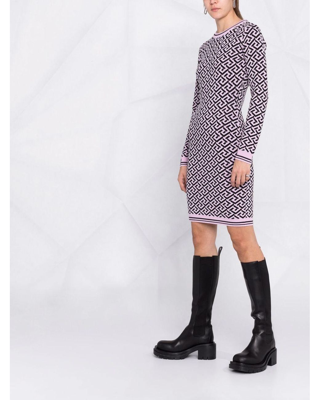long sleeve versace dress