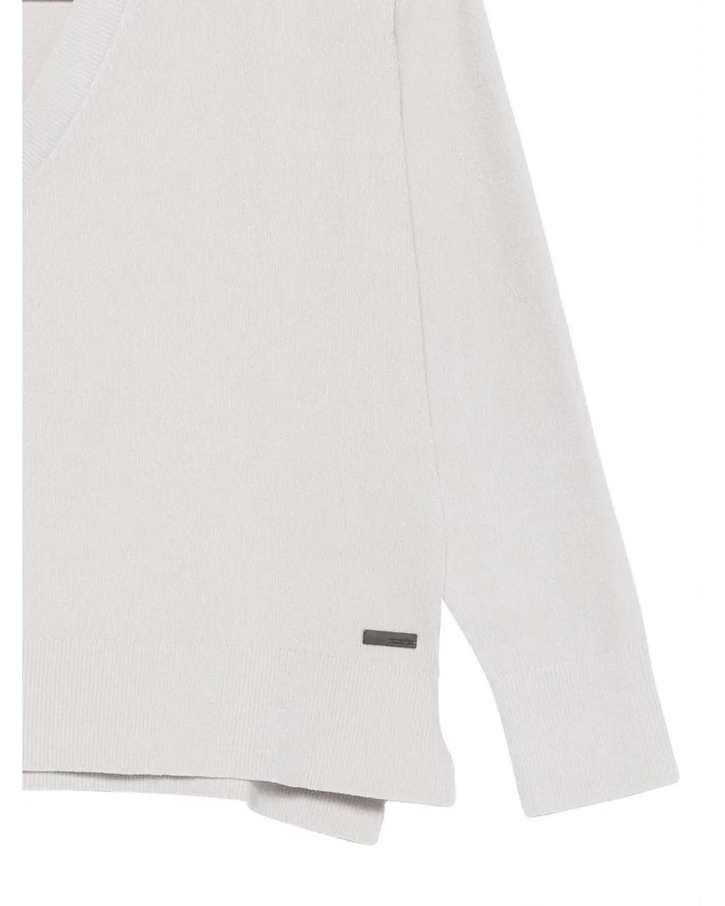 Rrd White V-Neck Sweater