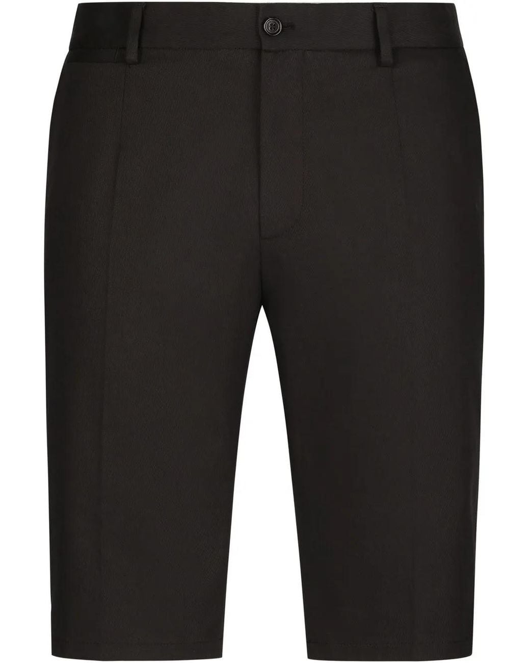 Dolce & Gabbana Black Dg-Embroidered Tailored Shorts for men