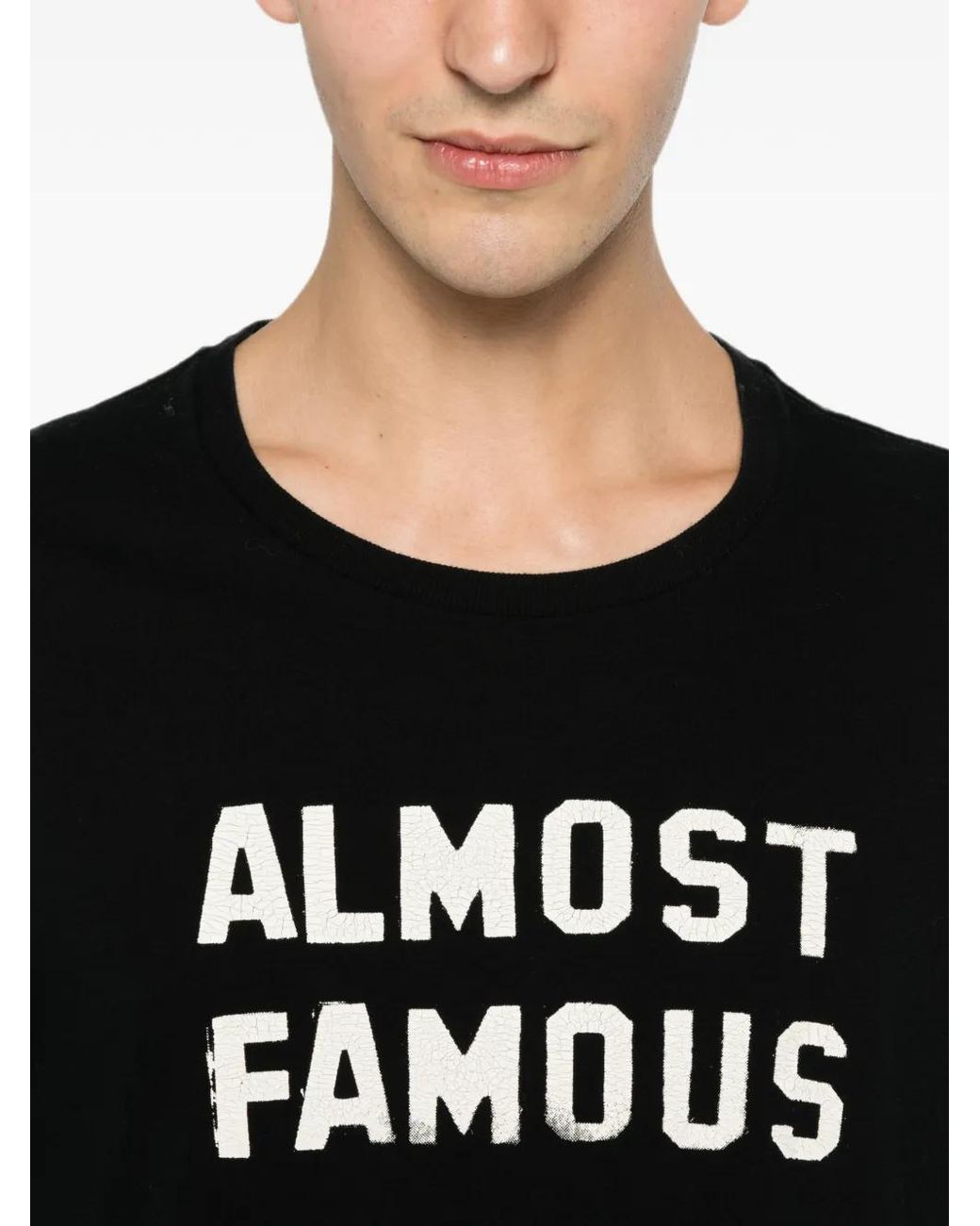 R13 Black Slogan-Print T-Shirt for men