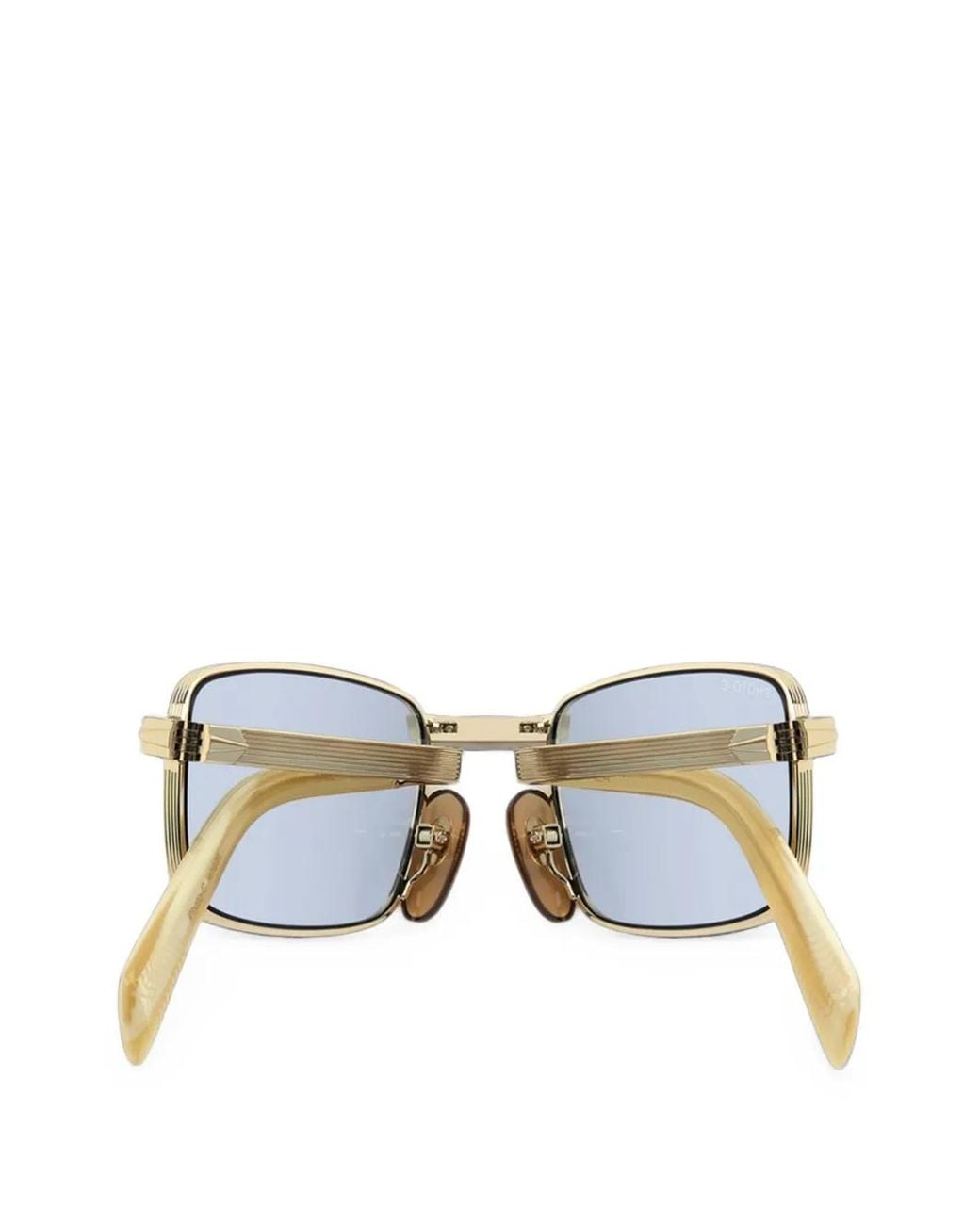 David Beckham White Lunettes De Soleil Origami À Monture Rectangulaire for men