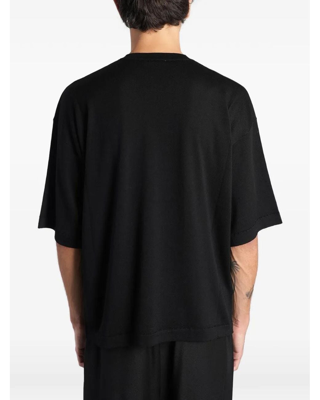 Barena Black Zaco Crew-Neck T-Shirt for men
