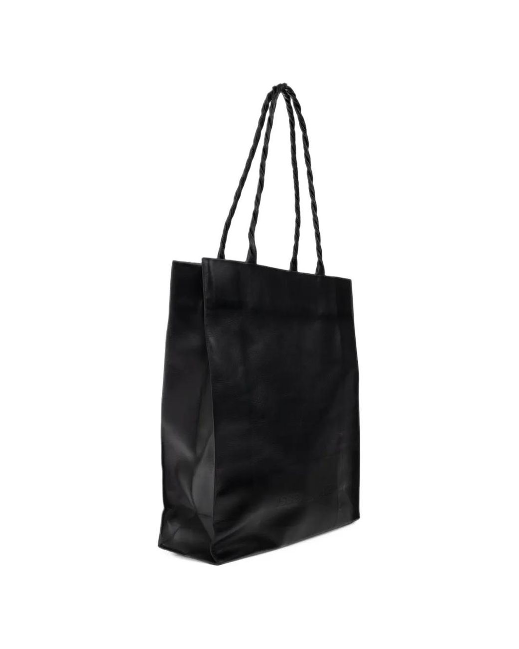 Issey Miyake Natural Paper Logo-Debossed Leather Tote Bag