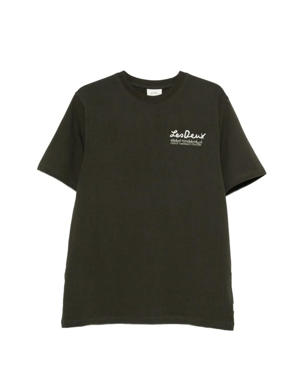 Les Deux Green Rural Graphic-Print T-Shirt for men