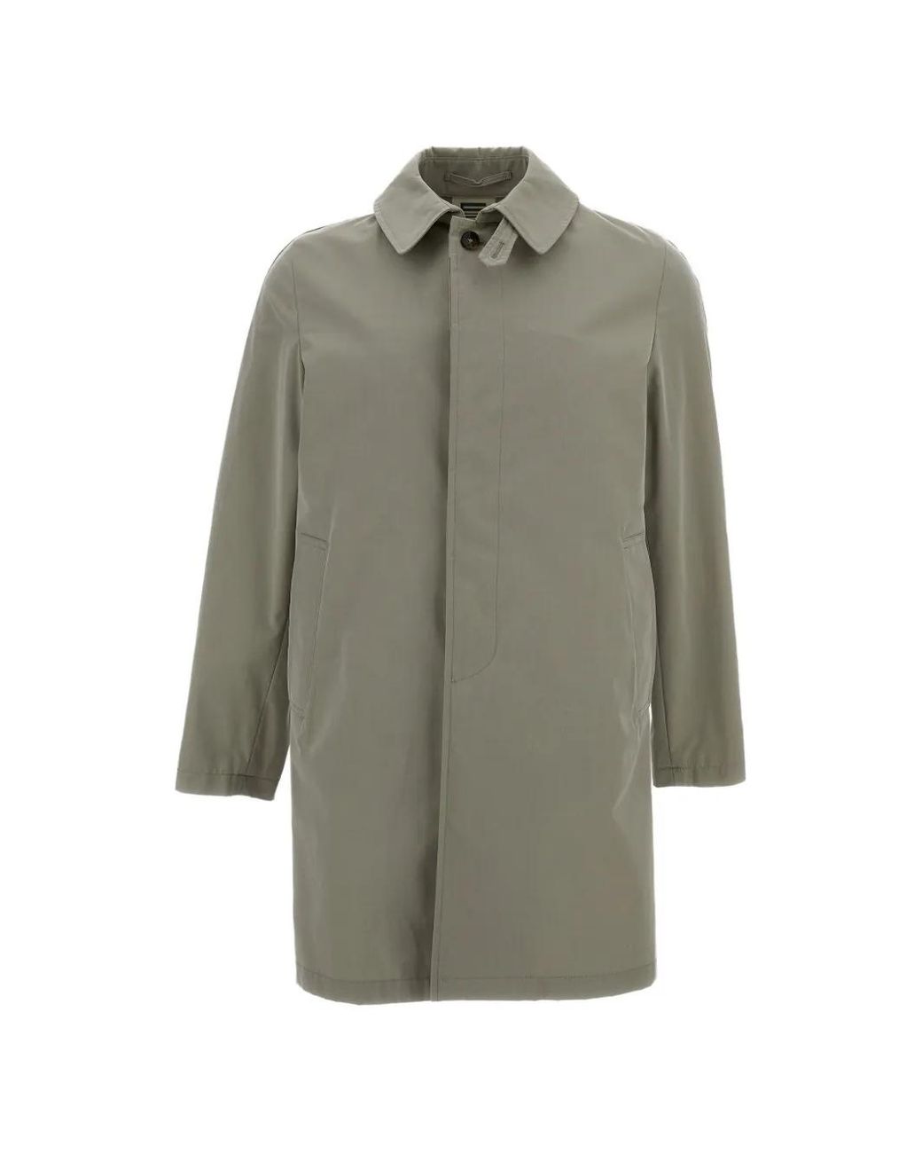 L'IMPERMEABILE Gray Notched Collar Coat for men