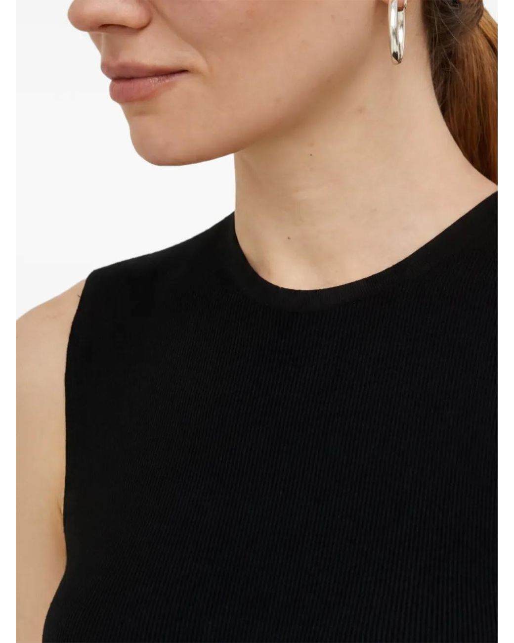 Drykorn Black Ribbed Sleeveless Mini Dress