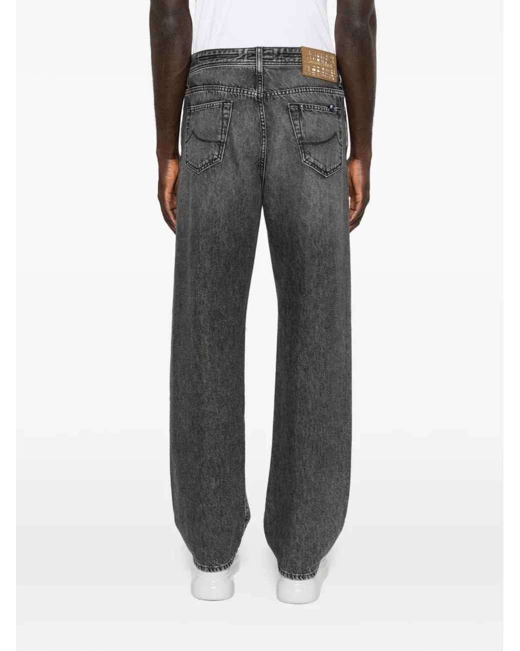 Jacob Cohen Gray Straight Five-Pocket Trousers for men