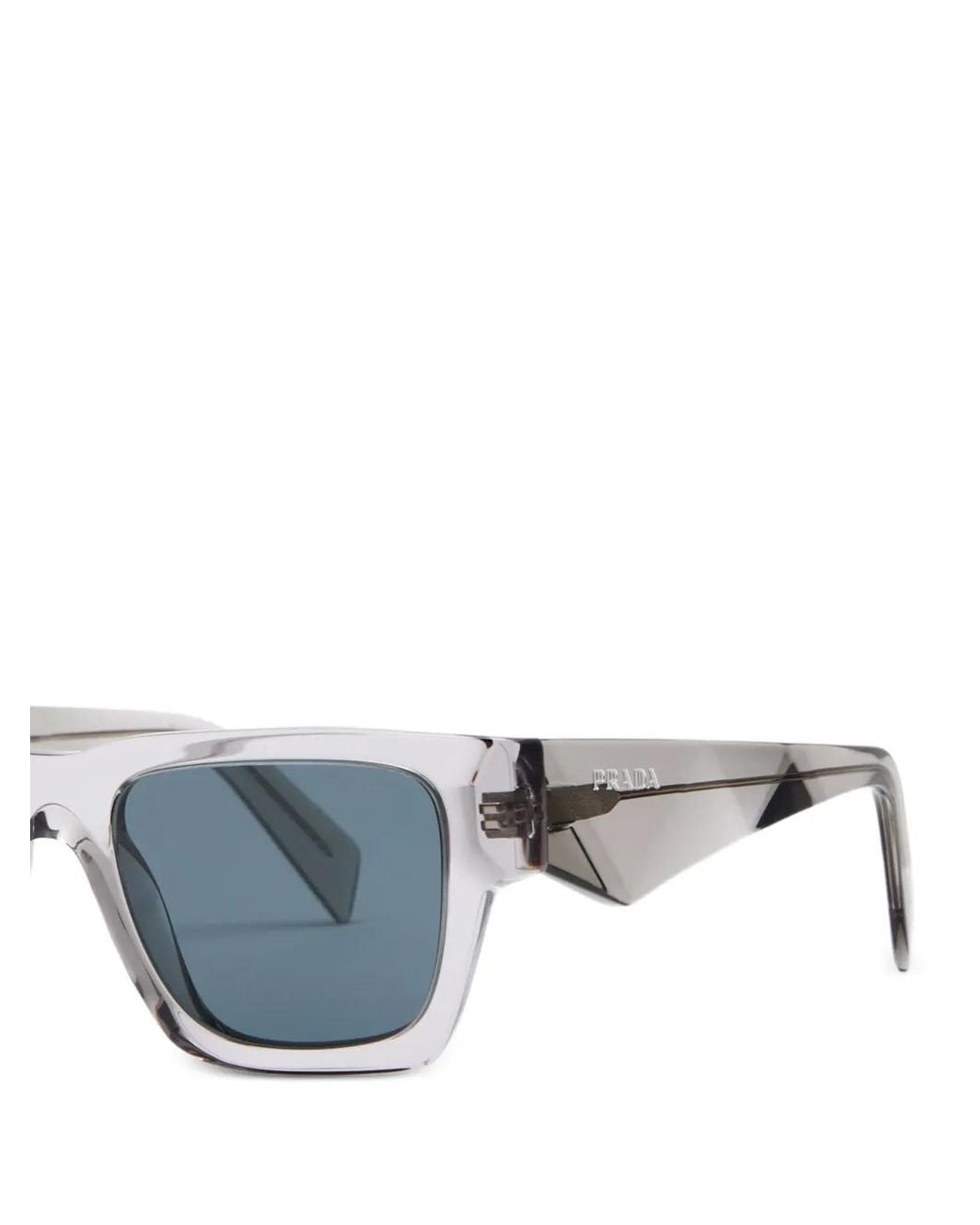 Prada Blue Rectangle-Frame Sunglasses