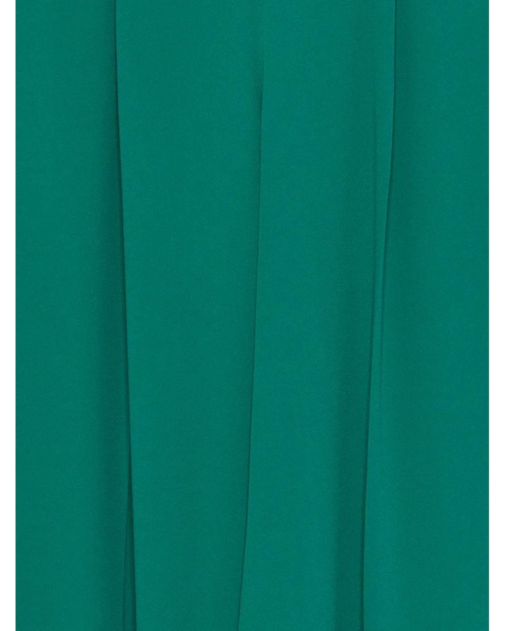 DE SANTIS Green Pleated Trousers