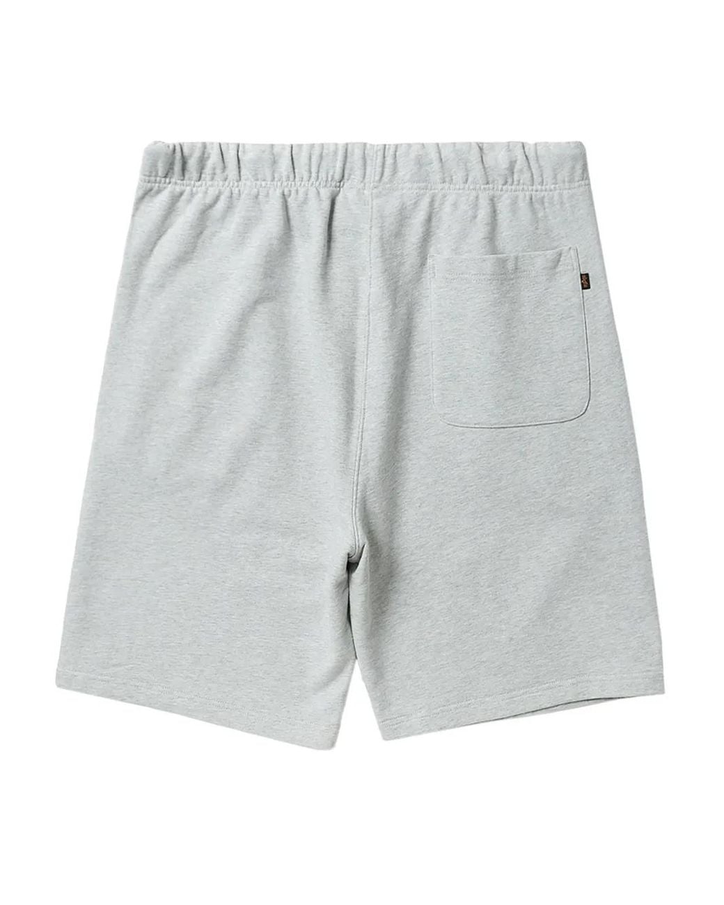 Alpha Industries Gray Logo-Patch Shorts for men