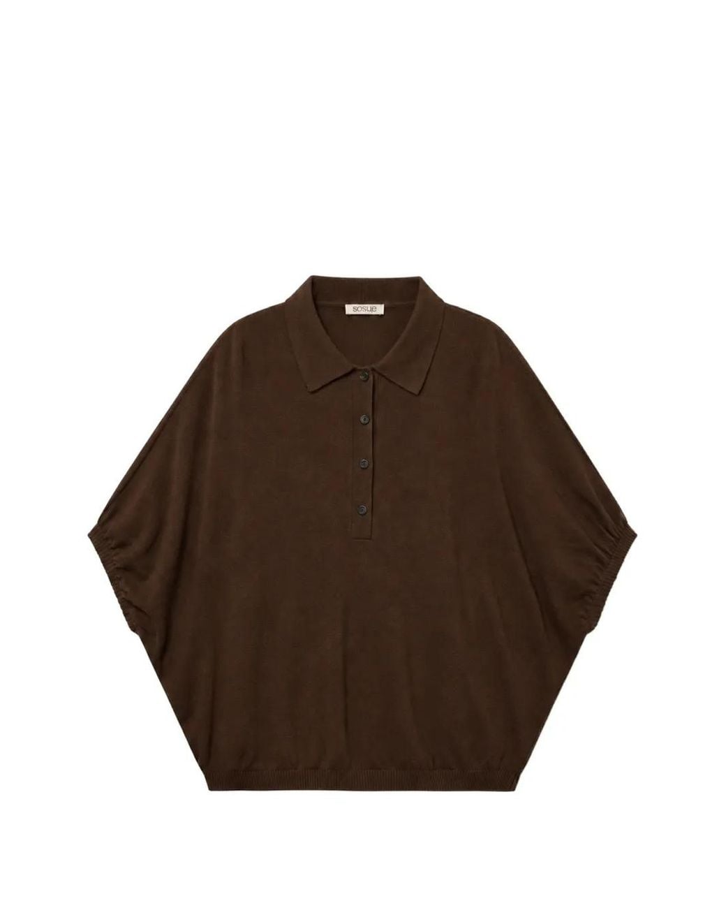 SOSUE Brown Cowboy Polo Shirt