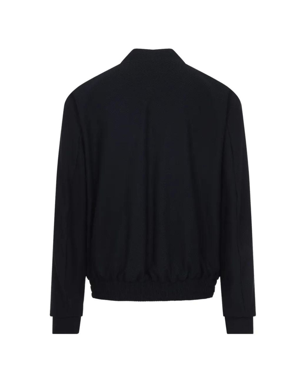 Giorgio Armani Blue Technical Waffle Blouson for men