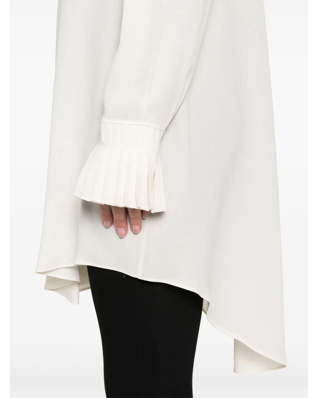 McQueen White Silk Blouse