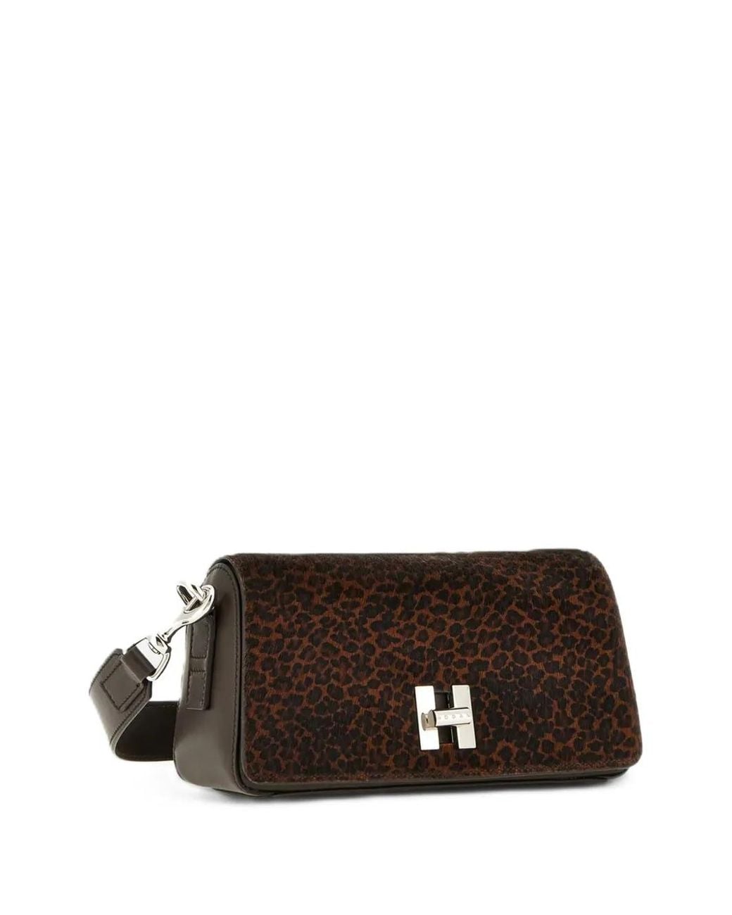 Hogan Brown H-Turn Flap Bag Mini