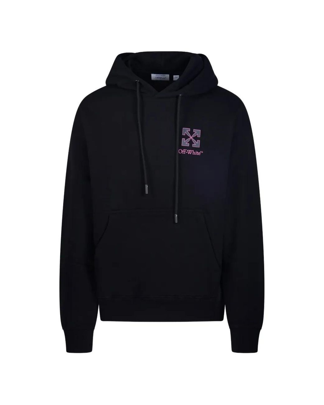 Off-White c/o Virgil Abloh Blue Minimalist Hoodie With Adjustable Drawstring And Subtle Logo for men