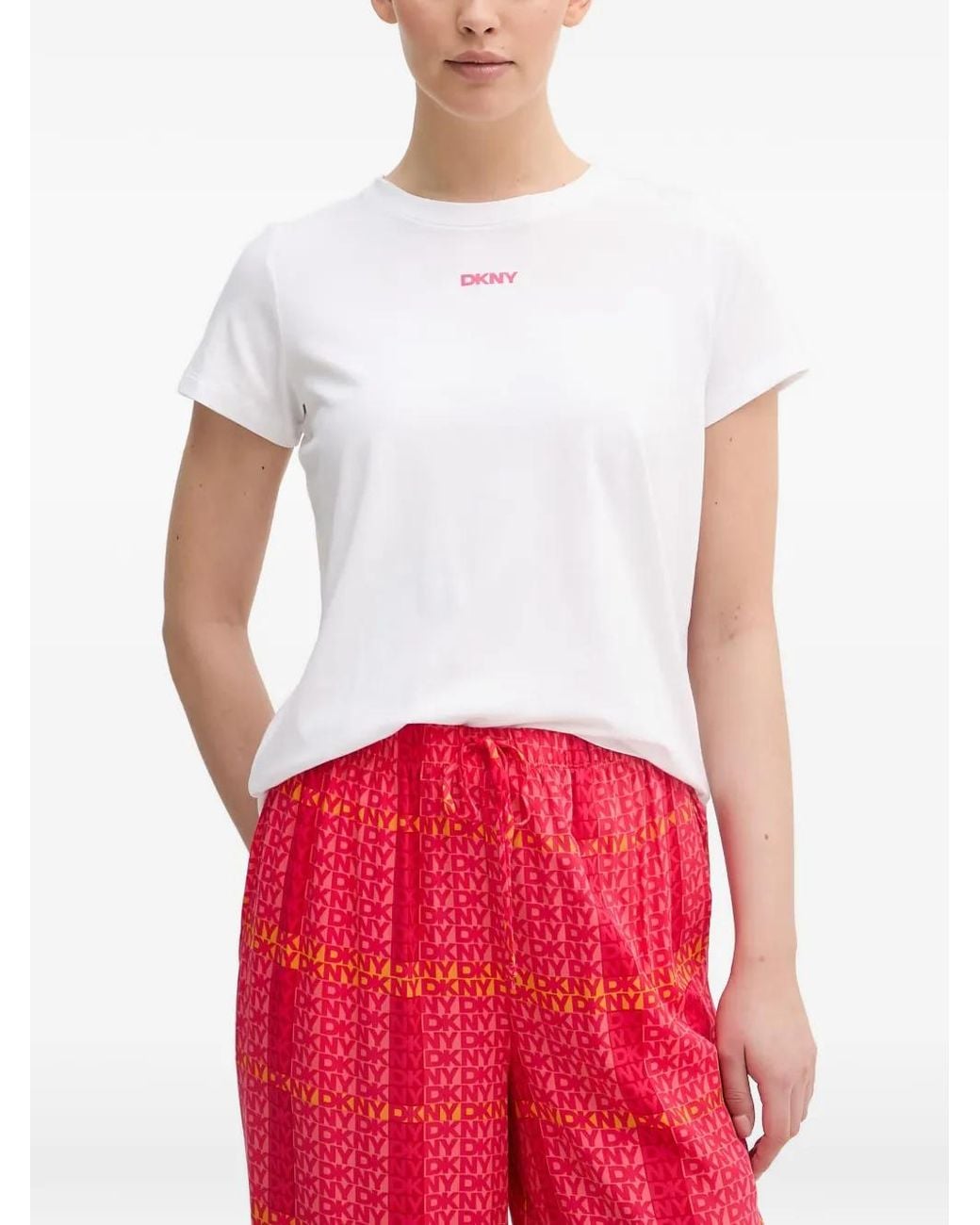 DKNY Red Pyjama À Logo Imprimé