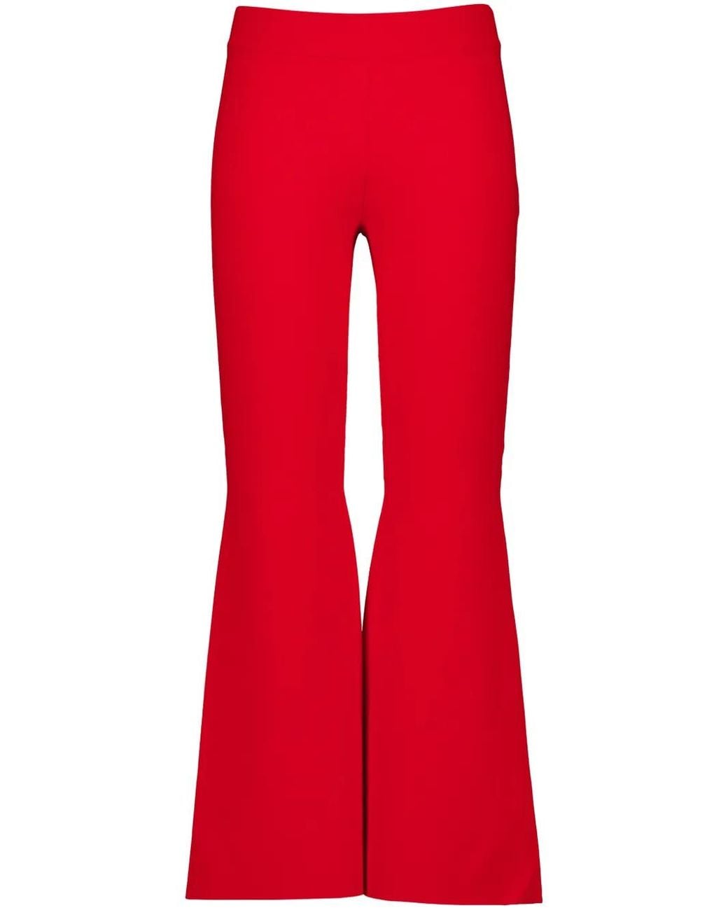 Stella McCartney Red Fine-Knit Trousers